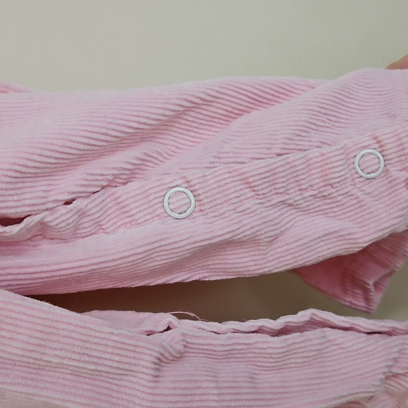 Vintage Stone Apparel Pink Corduroy Overall Sz 12mos Kids Made in USA - Picture 4 of 6